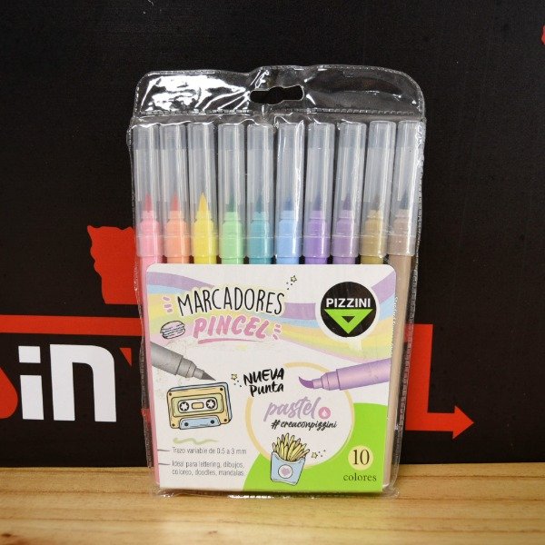 Producto - MARCADORES NUEVA PUNTA PINCEL 10 COLORES 8210P