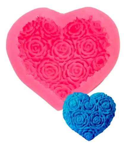 Producto - MOLDE CORAZON CON ROSA 017