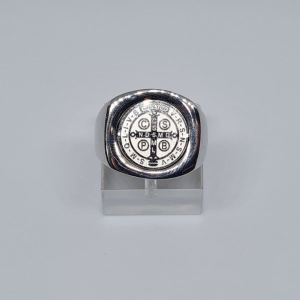 Producto - Anillo san benito acero liso