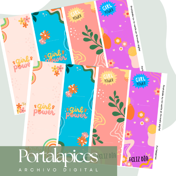 Producto - Archivo digital: Portalapices Girl power