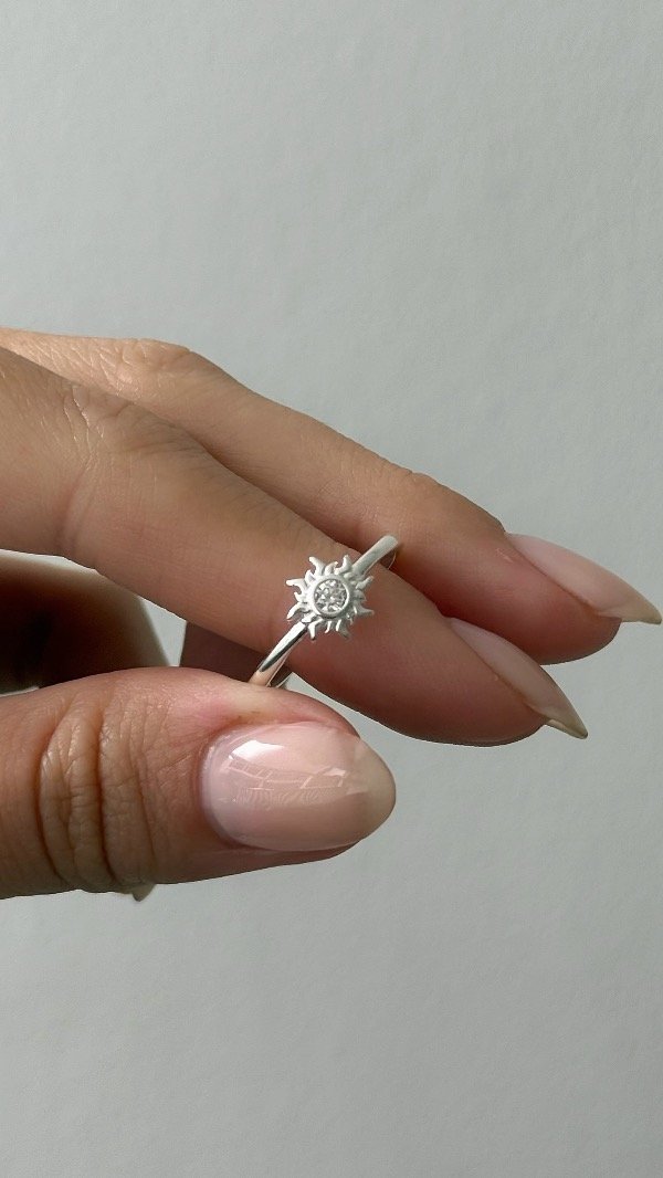 Producto - Anillo sol liso cubic centro 18mm P925 - 0
