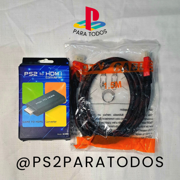 Producto - Conversor PS2 a HDMI + Cable HDMI
