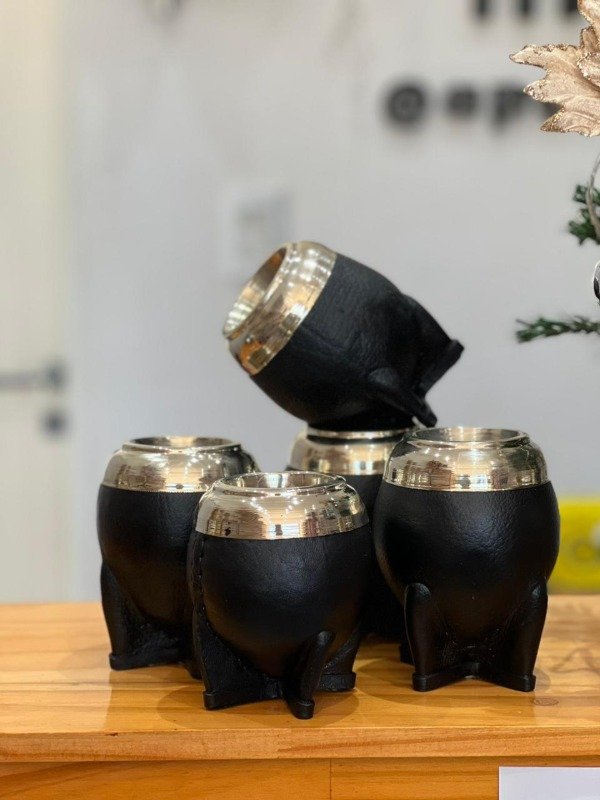 Producto - torpedo uruguayo, cuero liso, virola alpaca lisa