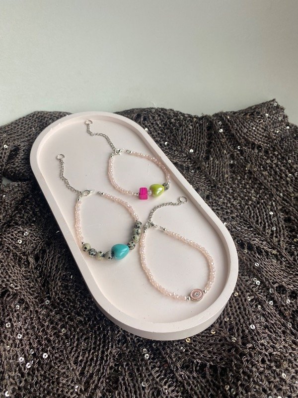 Producto - Pulseras cristal rosa bb - 1