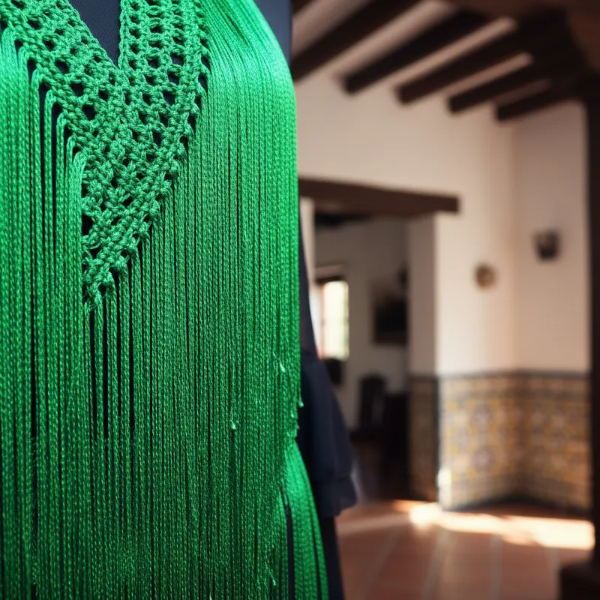 Producto - Tira De Flecos Para Cruzar 160 cm Verde PRE VENTA