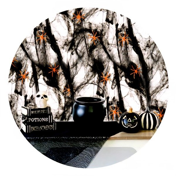 Producto - Tela de Araña Decorativa Halloween Negro