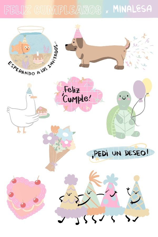 Producto - PLANCHA STICKER VINILO FELIZ CUMPLE