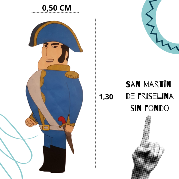 Producto - Silueta San Martin 1.30x 50 cm