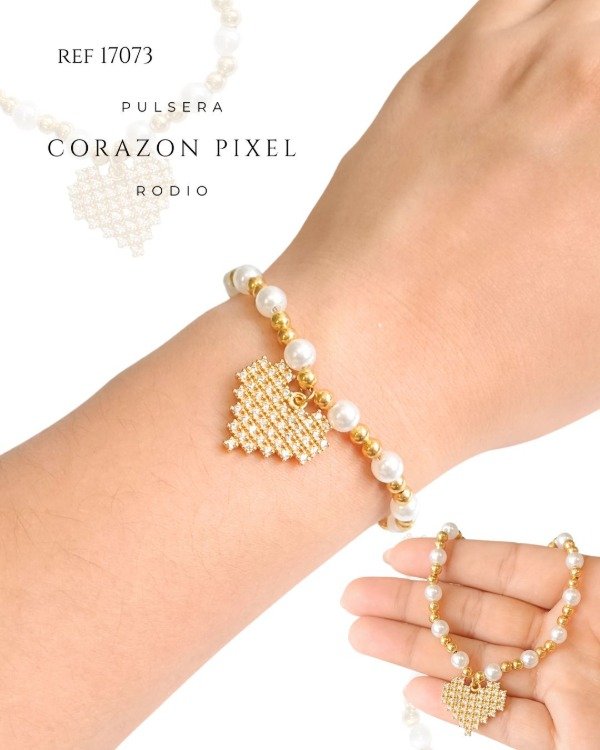 Producto - PULSERA CORAZON PIXEL REF 17073