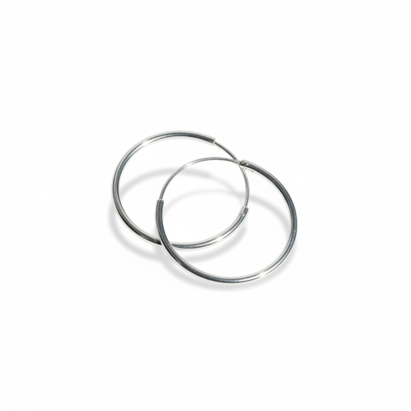 Producto - Argollitas Lisas 2 cm - Plata 925