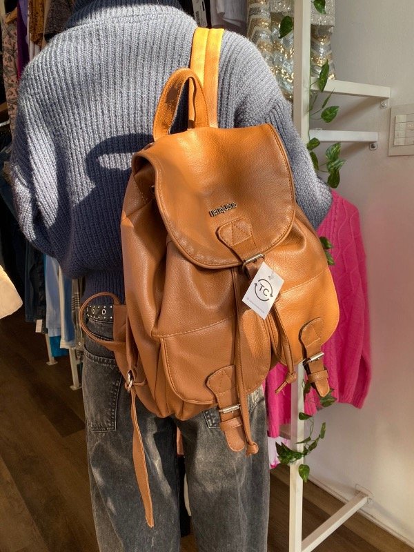 Producto - Mochila ecocuero marrón Nenajuana