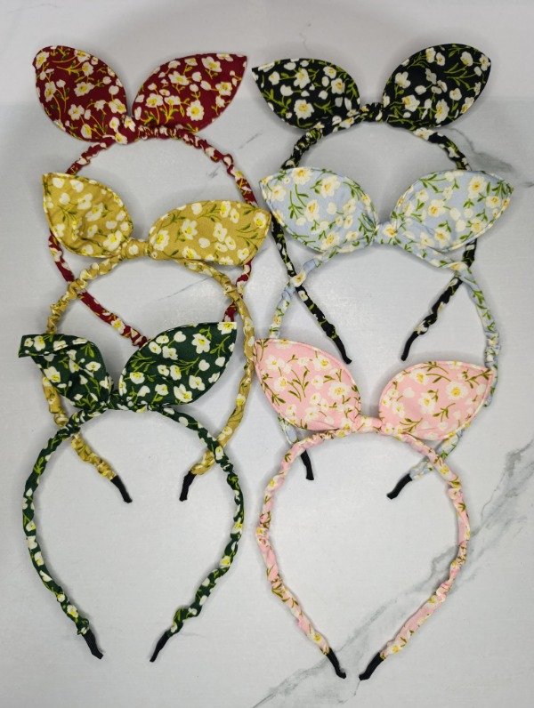 Producto - Vinchas con floreadas con moño