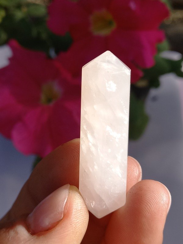 Producto - Doble Punta de Cuarzo Rosa Sanador