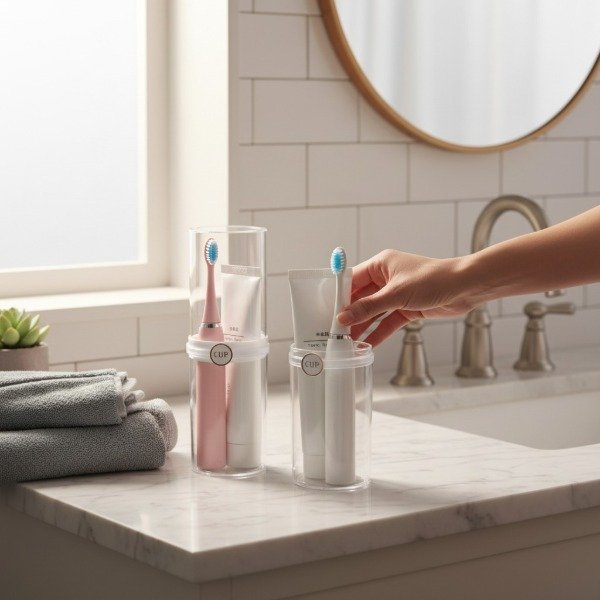 Producto - PORTA CEPILLO DE DIENTES ACRILICO 21CM - 2
