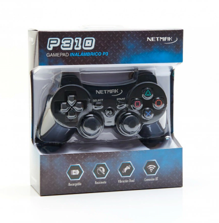 Producto - Joystick PS3 Netmak con cable de carga