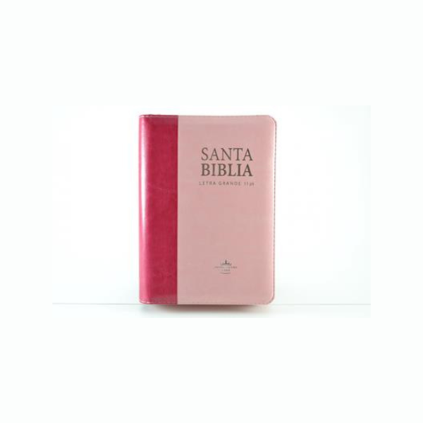 Producto - BIBLIA RVR60 LETRA GRANDE CONCORDANCIA MEDIANA CIERRE INDICE ROSA TAPA PU
