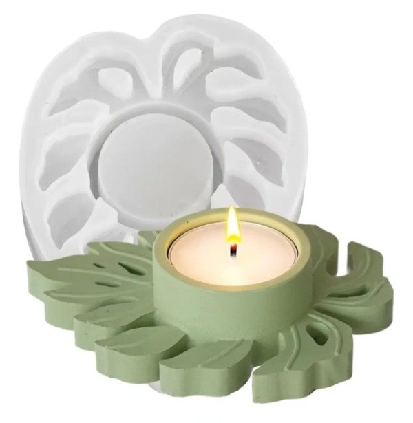 Producto - Molde portavela hoja bm4357