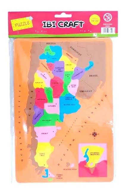 Producto - GOMA-EVA PUZZLE IBI MAPA ARGENTINA 22x33