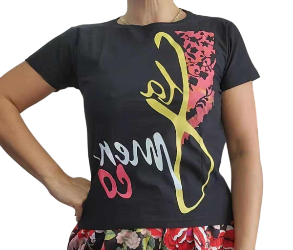 Producto - Remera Flamenco Mangas Cortas Negro Talle S