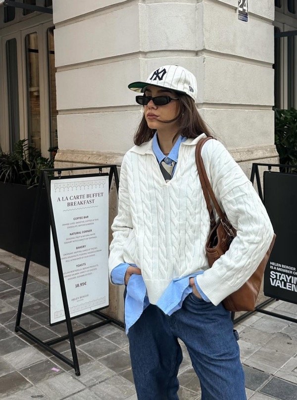 Producto - Sweater cream trenzado Bershka talle S y  M