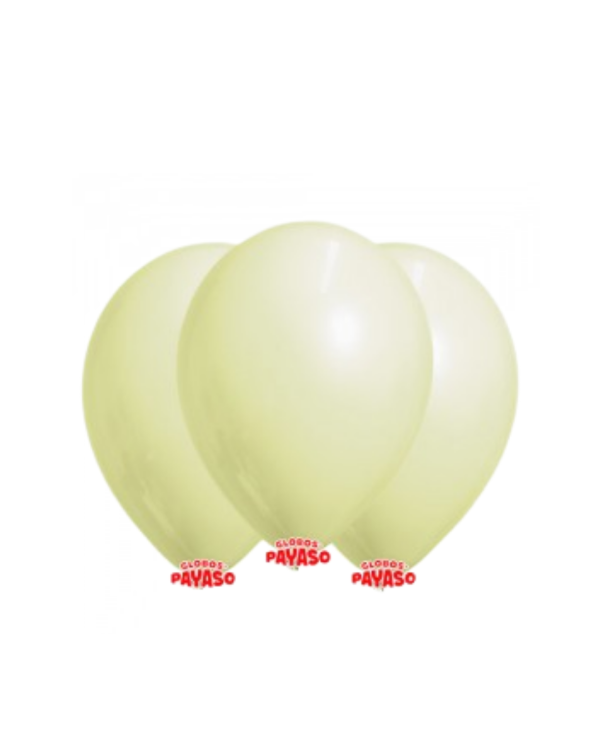 Producto - Globby 12" Perlado Metalizado Marfil x25 Unidades
