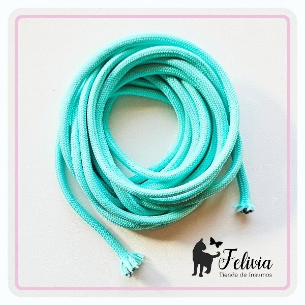 Producto - Cordón trenzado liso poliester x 3 mts. Aqua - 0