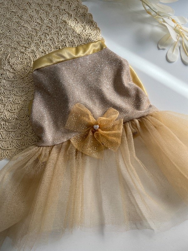 Producto - Vestido con tul rojo - plateado- dorado - 2