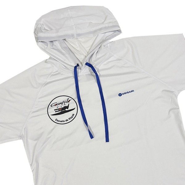 Producto - REMERA UPF+50 CON CAPUCHA BLANCA