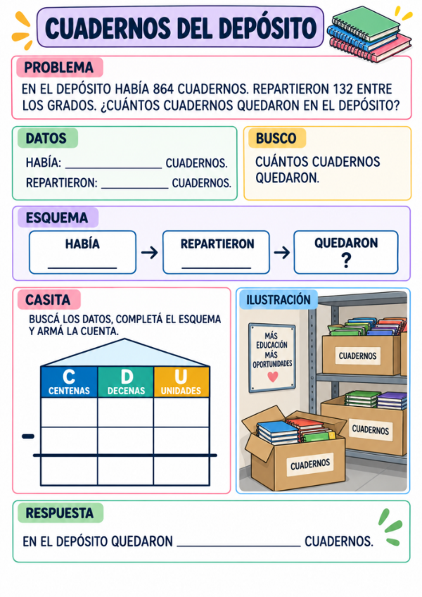 Producto - Problemas con Casitas: Sumas y Restas de 3 Cifras, Familias del 500 al 900 - 8