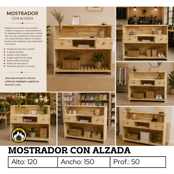 Producto - MOSTRADOR CON ALZADA - 4