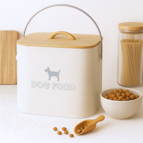 Producto - Lata para Alimentos con Tapa Madera Dog
