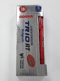 Producto - Lapicera Boligrafo Consul 1mm Retráctil Azul/Negro/Rojo - 2