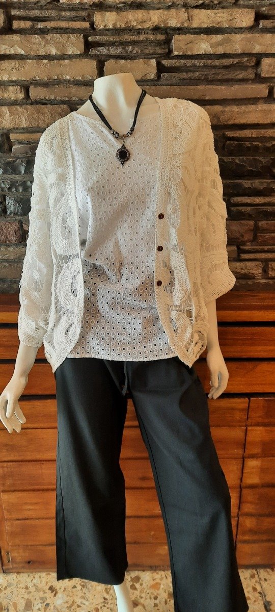 Producto - Pantalón lino recto con pinzas