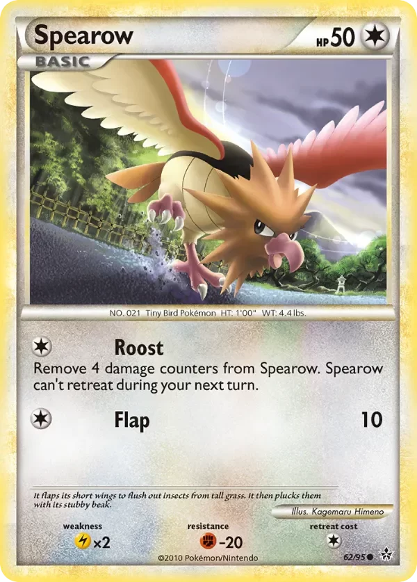 Producto - Spearow 62/95 HeartGold and SoulSilver: Unleashed