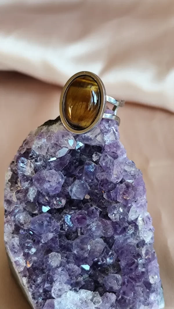 Producto - Anillo Orbital Ojo de Tigre