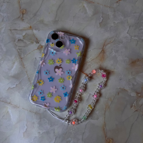 Producto - CASE IMPORTADA FLORCITAS COLORES + STRAPP