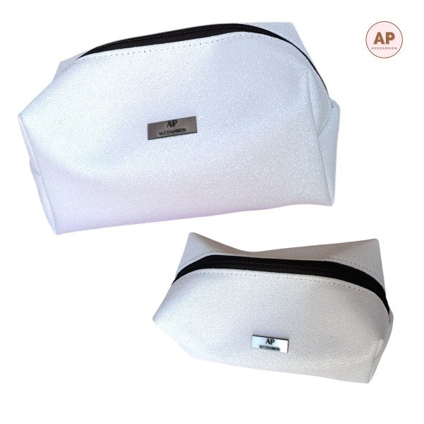Producto - NECESER CARTU BOX CUERINA BLANCO BRILLOSO