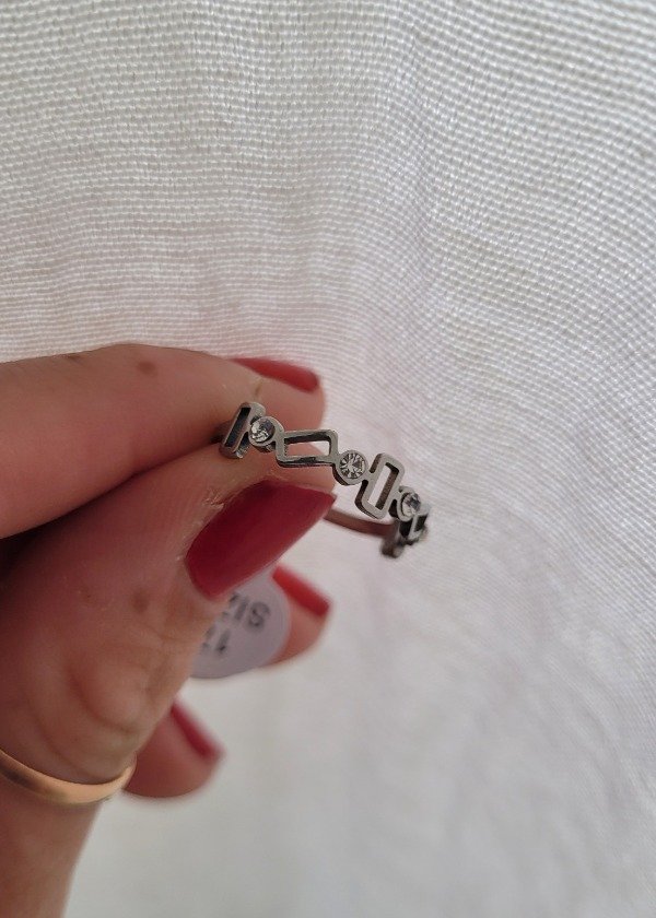 Producto - Anillo rectangulitos + strass AQ