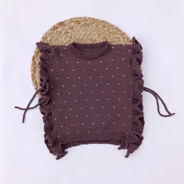 Producto - CHALECO TEJIDO COLOR CHOCOLATE