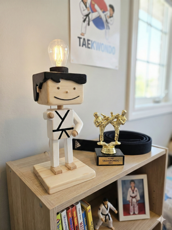 Producto - Velador Artesanal El Cinturón Negro judo, karate, taekwondo