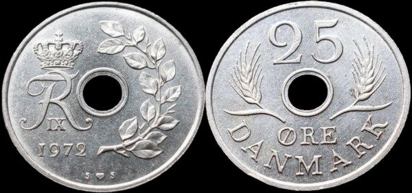 Producto - Dinamarca - 25 Ore (1972) KM #850