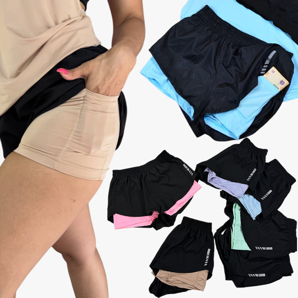 Producto - Short con Calza Under Armour Mujer con Bolsillo Varios Colores