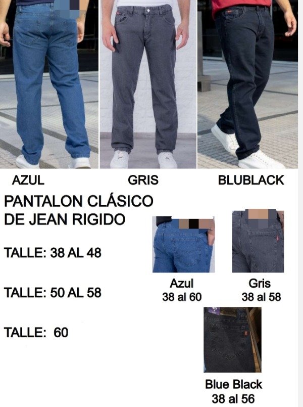 Producto - LINEA UOMO Pantalón clásico de jeans rígido