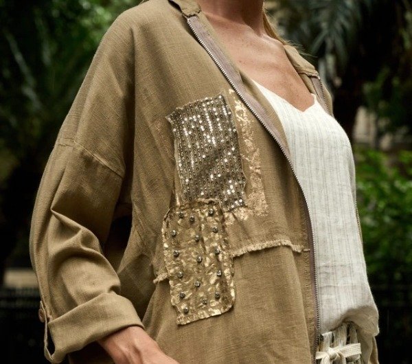 Producto - Moda Italiana Conjunto Milan Strass XL 120 cm Camel Dorado 165.000 Transferencia