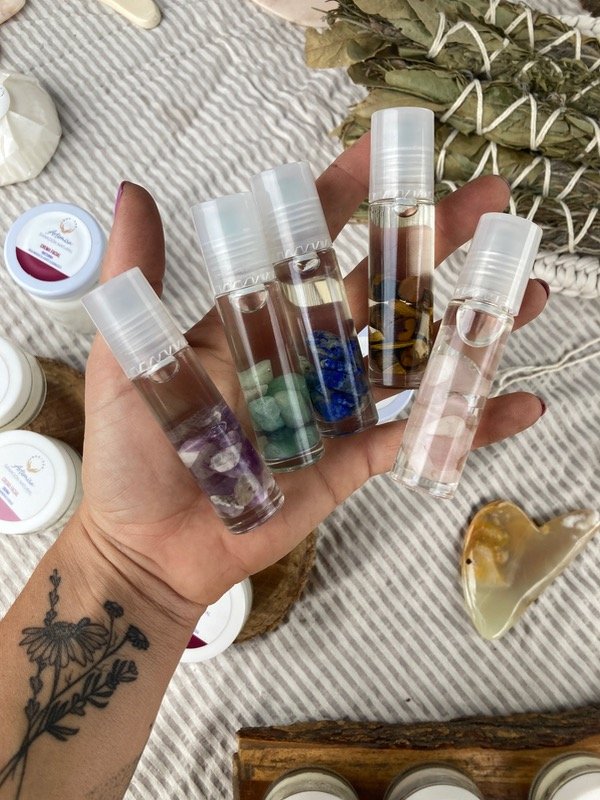 Producto - Perfume Roll on con piedras energéticas