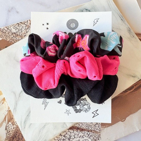 Producto - Set x 3 Scrunchies Butterfly Broderie