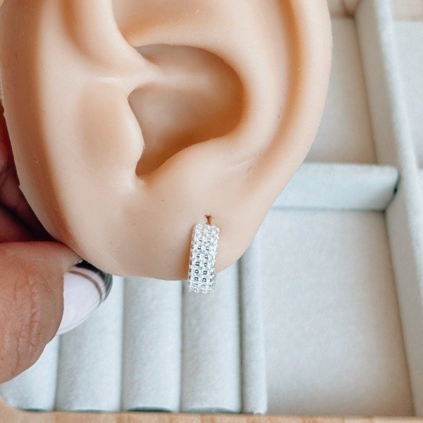 Producto - Aros Argolla Cruela Plata 925 - 1