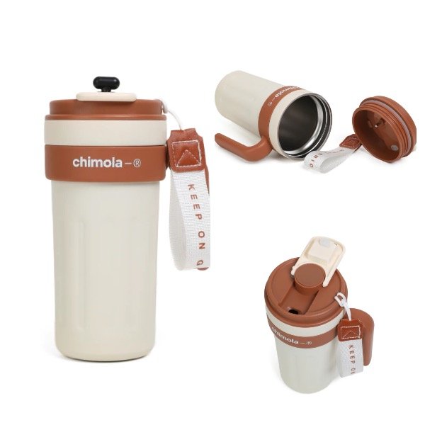 Producto - Vaso térmico Sport Chimola x 650ml beige con marrón