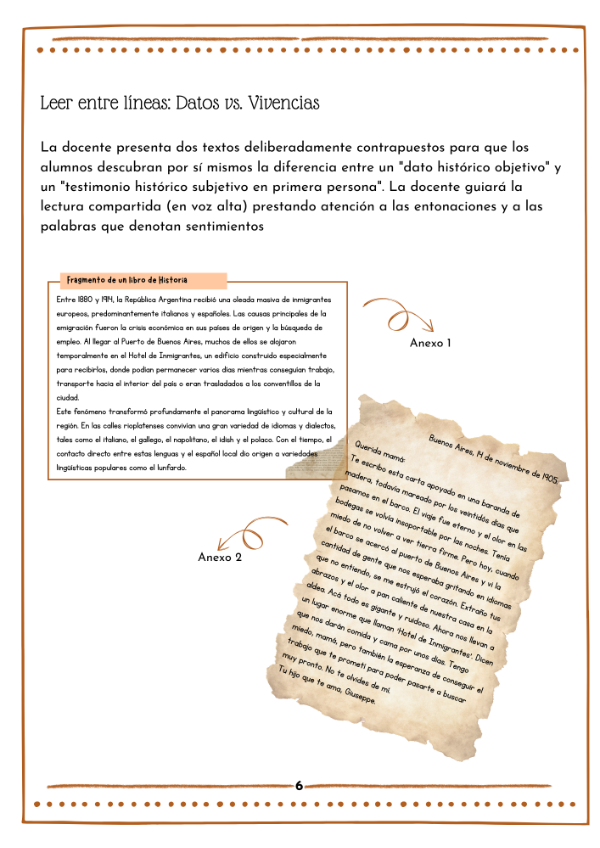 Producto - Bitácoras de inmigrantes Lecturas de testimonios y biografías 6to y 7mo - 2