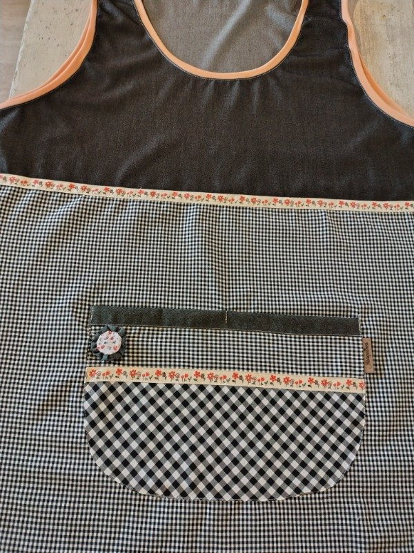 Producto - Delantal corte canesu detalles en naranja